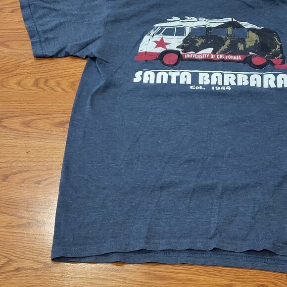 UCSB UC Santa Barbara VW Bus Surfboard CA Bear T Shirt Alumni Size Medium Cotton - Picture 5 of 12